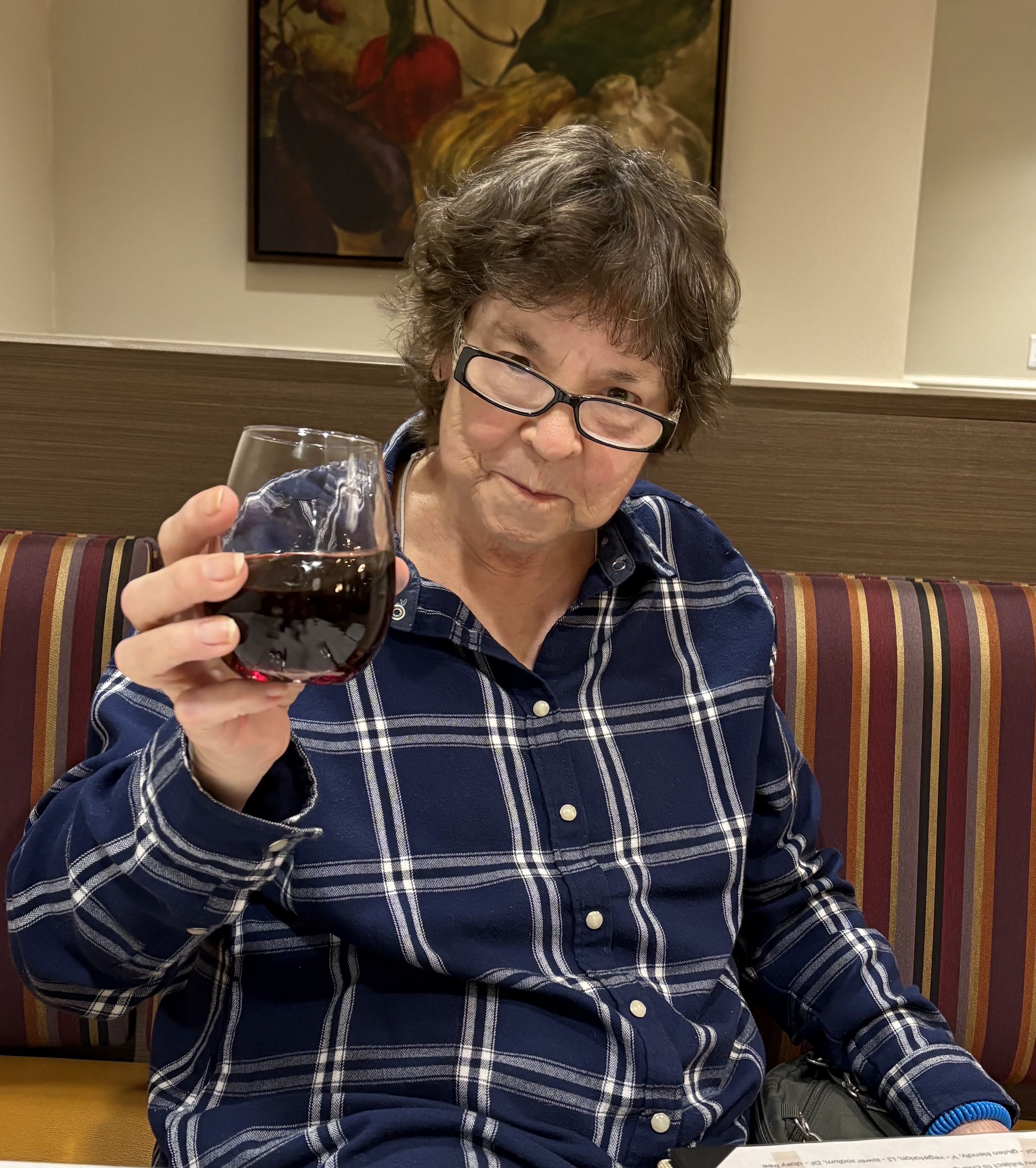Sharing a toast during a visit